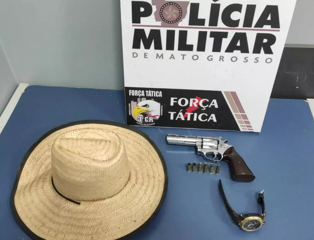 Força Tática prende suspeito por ameaça, agressão e porte ilegal de arma